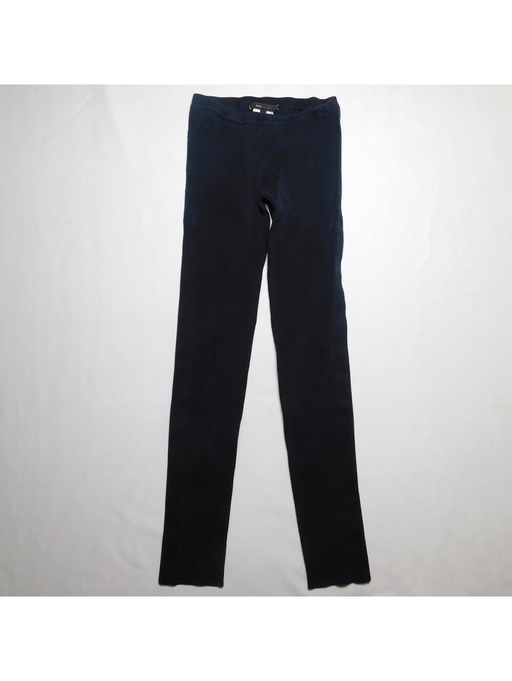 BCBGMAXAZRIA Black Knit Leggings Women's Size M Medium Silk Blend Ribbed Pull On